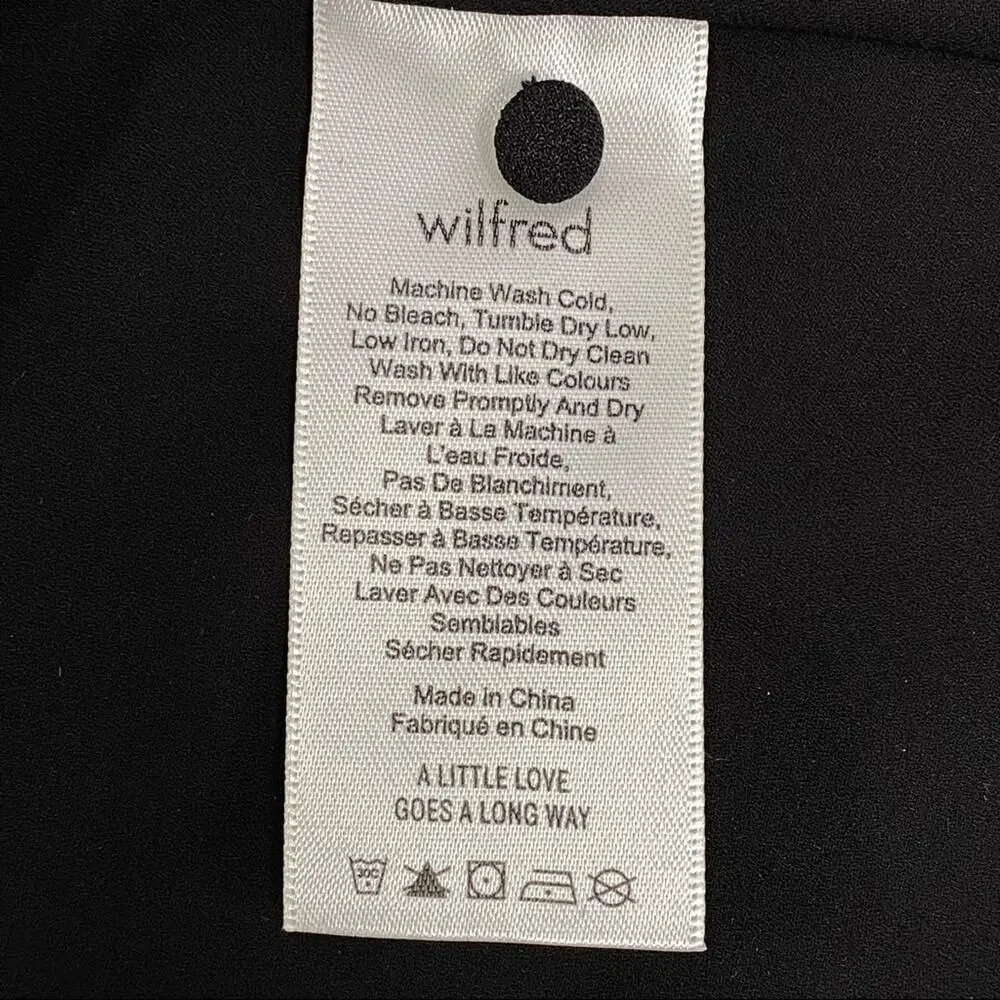 Aritzia Wilfred Effet Halter Floral Dress Womens Size XS Black Split Back Ruffle - Picture 14 of 16